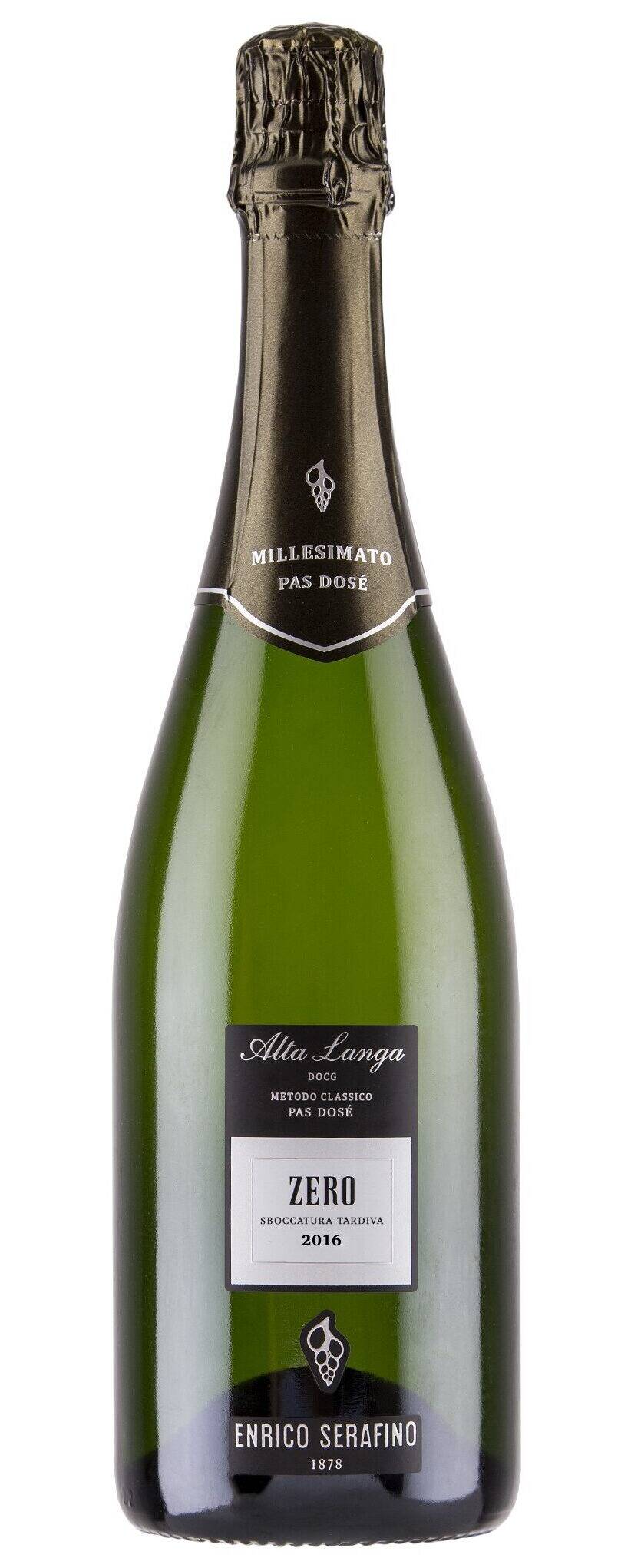 ZERO Alta Langa docg Riserva Pas Dosé Metodo Classico Millesimato 2018 Sboccatura tardiva Az. Serafino